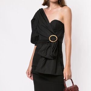 Acler Glendale Black Crop Top